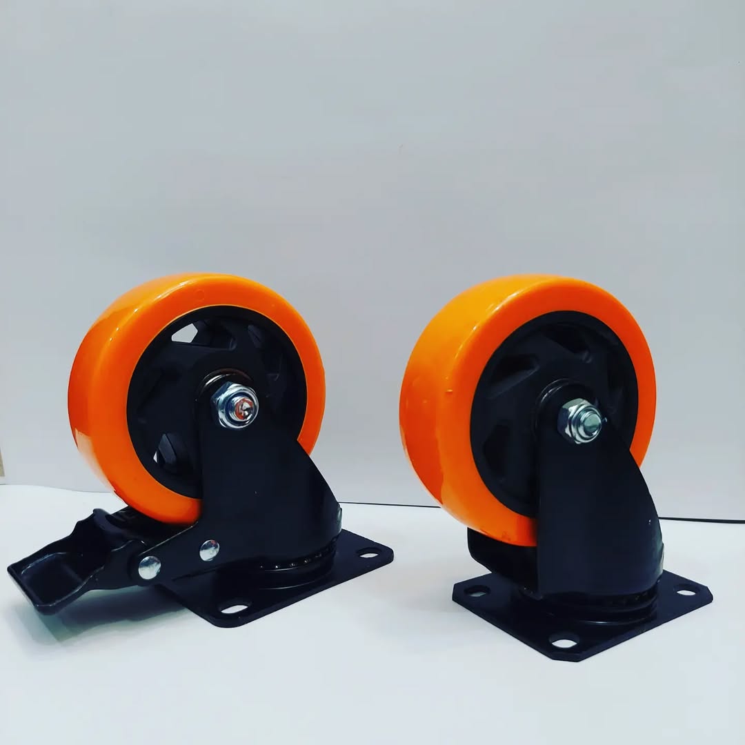 Set of 5 Soft PU Castor Wheels (Floor Safe)